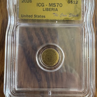 2026 1/200 oz .999 gold Liberia Ms 70