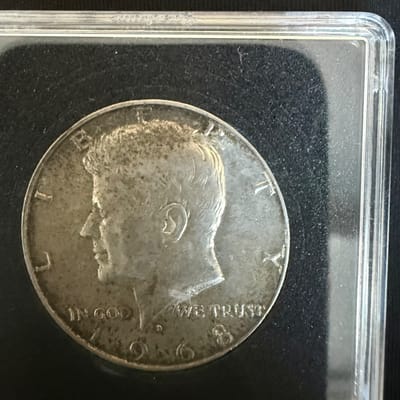 1968-D Kennedy Half Dollar – 40% Silver – Toned