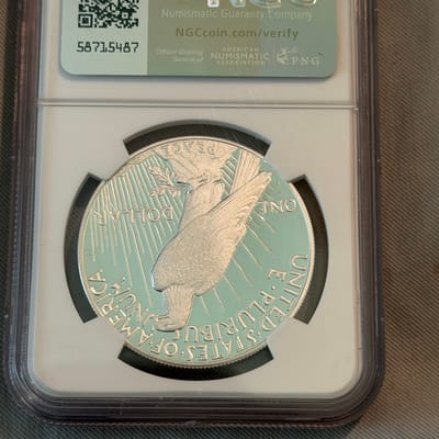 2023 S PF70 ultra Cameo  peace dollar. - additional view