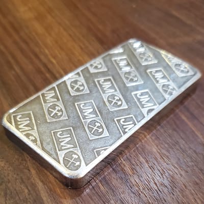 10 oz Johnson Matthey Silver Bar  - additional view