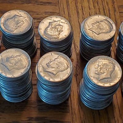 90% silver Kennedy Half Dollars