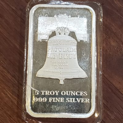 5 oz Proclaim Liberty Silver Bar  - additional view