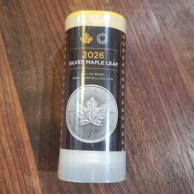 2026 mint sealed tube 1 oz silver Maples