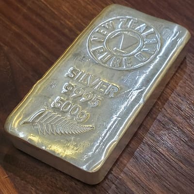 *Reduced* 500 gram New Zealand Silver Bar  - additional view