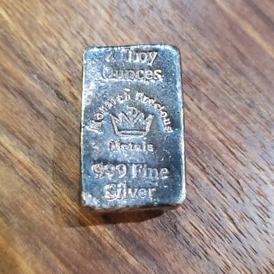 2 oz Monarch Precious Metals Silver Bar 