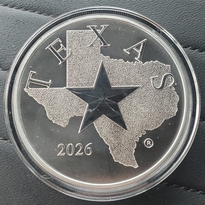 5 oz .9999 silver Texas-Cowboy