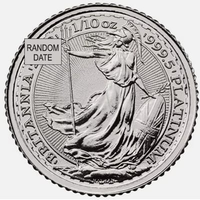 BU  Platinum 1/10 oz Britannia
