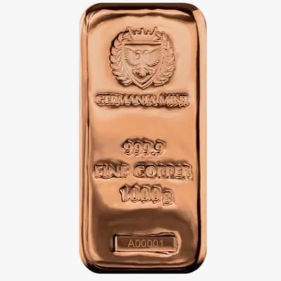 Germania Mint 1000-gm Copper Cast Bar - additional view