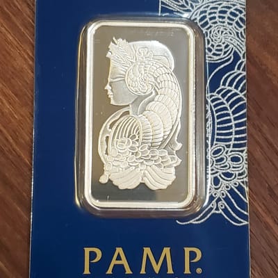 One Ounce PAMP Silver in Assay - NEW