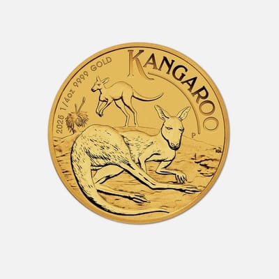 BU 2025 1/4 oz Gold Kangaroo In Capsule