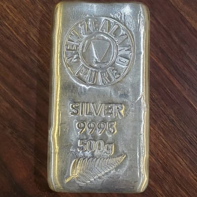 *Reduced* 500 gram New Zealand Silver Bar 