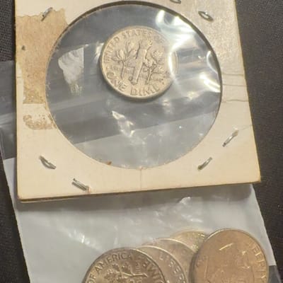 Lot of 6 - 90% Silver Roosevelt Dimes - additional view