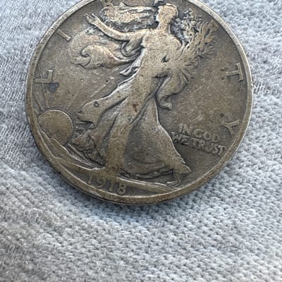 1918-D Walking Liberty Silver Half Dollar Key Date - additional view