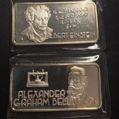 Hamilton Mint 1974 2oz Silver Pair Matching #4457