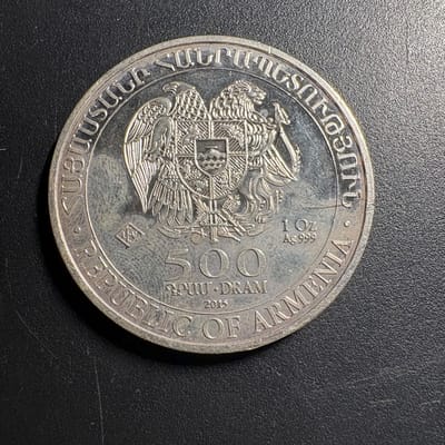 2015 Armenia 1 oz Silver Noah's Ark