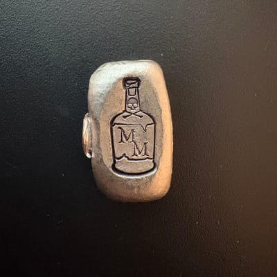Mutiny Metals 1/4 oz Poured Silver Bottle Bar