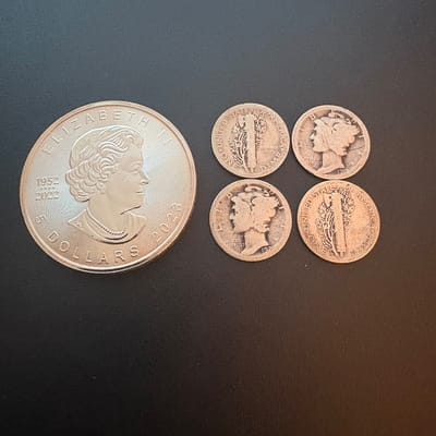 Sovereign & Junk Silver Bundle (1 oz + 4 Dimes)