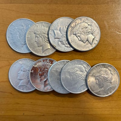 90% Peace Silver dollars 