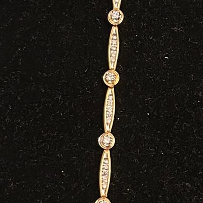14k Gold Diamond Bracelet - additional view