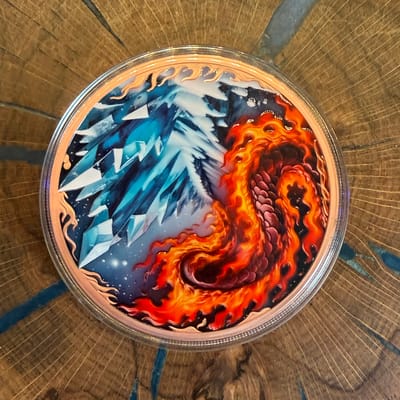 10-oz copper Dragon Round - additional view