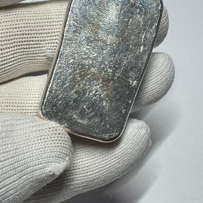 9Fine Mint 5 ounce .999 silver poured bar - additional view