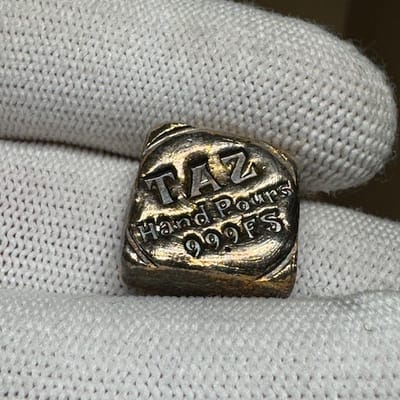 Toned TAZ Hand Pours 16 Gram Silver Bar .999 Fine 