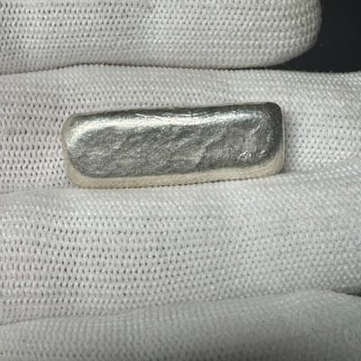 Boneyard Silver 1/2 oz Hand Poured Bar  - additional view