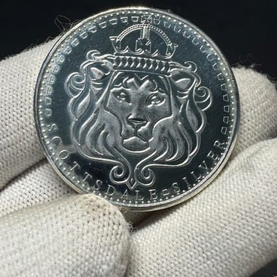 Scottsdale Omnia Lion Head Round 1 oz silver