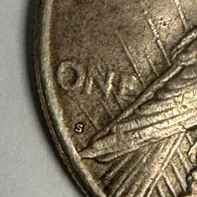 1922-S Peace Silver Dollar – San Francisco – Toner - additional view