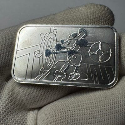 BAR BLOWOUT STEAMBOAT WILLIE 1 OZ SILVER 