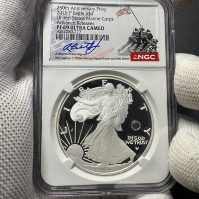 SPECIAL PRICE 2025 Silver Eagle Marine Corps Privy