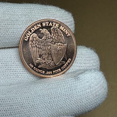 1/4 oz Copper Indian Head Round Golden State Mint - additional view