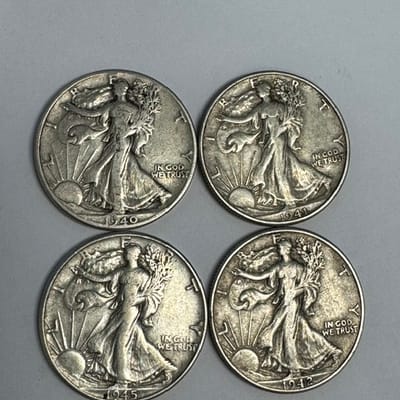 SPOT- RANDOM Walking Liberty Half Dollar 90% 