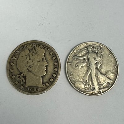 CLASSIC silver 1/2 pair! 1904 Barber + 1937 Walker