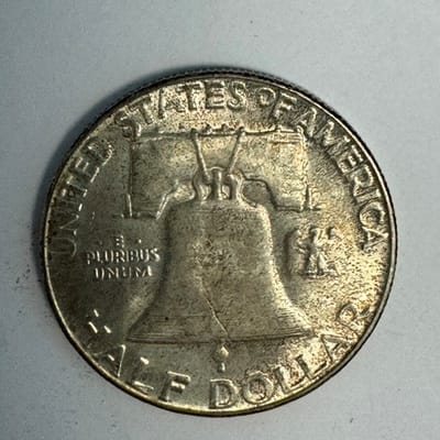 BELOW SPOT! 1956 Franklin Half Dollar - 90% Junk  - additional view
