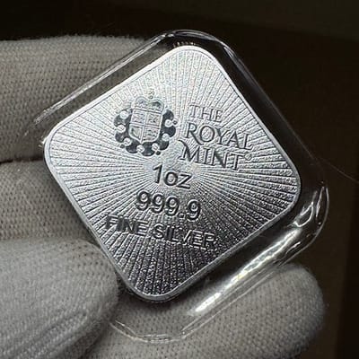 1 oz Royal Mint Britannia & Liberty square bar - additional view