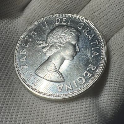 1964 Canada Centennial Silver Dollar Coin  - additional view