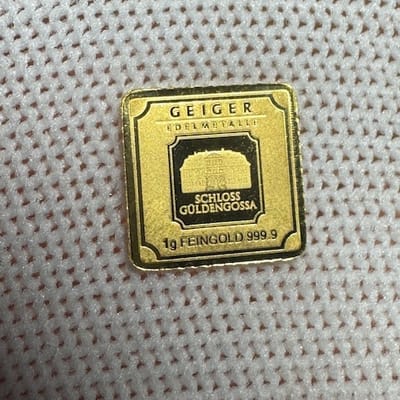 PRICE DROP 1 Gram Geiger Gold 999.9 Bullion Loose