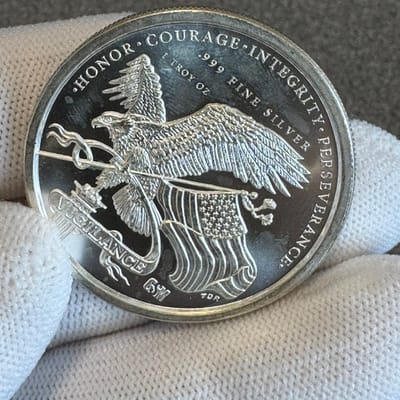 The Donald - 1 ounce .999 silver round - additional view