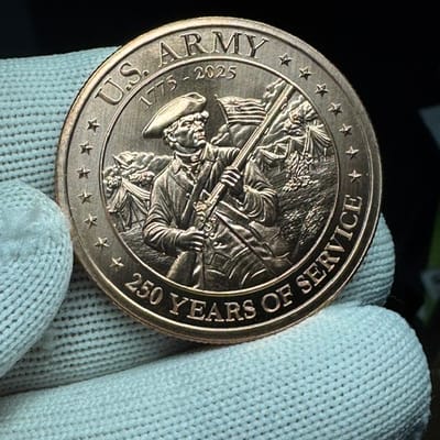 U.S. Army 250 Years of Service Copper 1 oz. BU