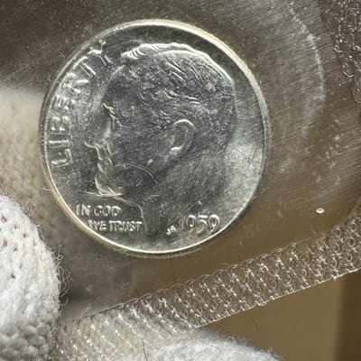 1959 Mint Set Roosevelt Dime in US Mint Cello 