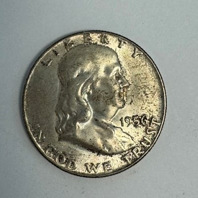 BELOW SPOT! 1956 Franklin Half Dollar - 90% Junk 