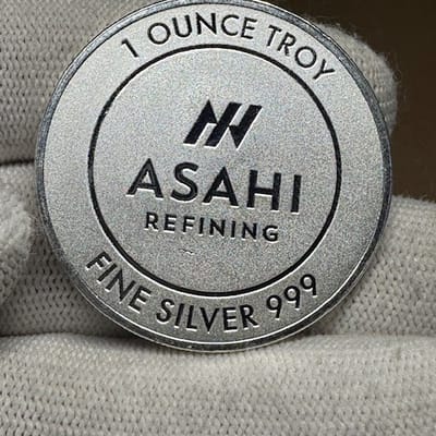 NO RESERVE Clean 1 oz Asahi Refining 1 oz Round