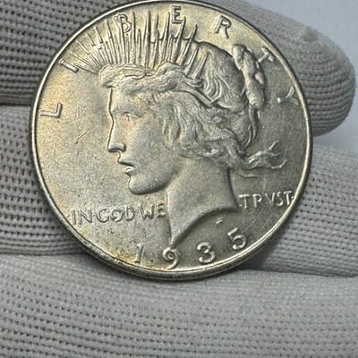 1935 Peace Dollar - Better Date!  Lightly toned