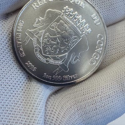 2016 Congo African Lion 1 oz Silver Sunshine Mint - additional view