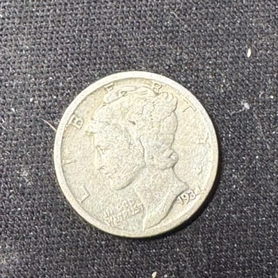 $1 Face Mercury Dimes with 1934D Semi Key Date - additional view