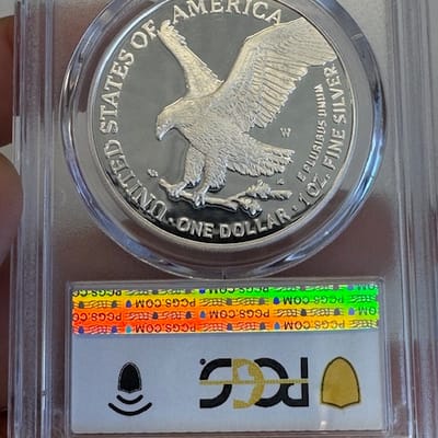 SALE PROOF 2022-W Silver Eagle PCGS PR69 DCAM - additional view