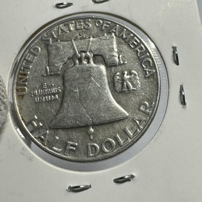 MELT - 1958D Franklin Half Dollar in a 2x2 flip - additional view