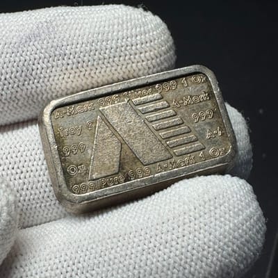 1981 A-Mark USVI Ingot 1 oz Chunky Silver Stacker 