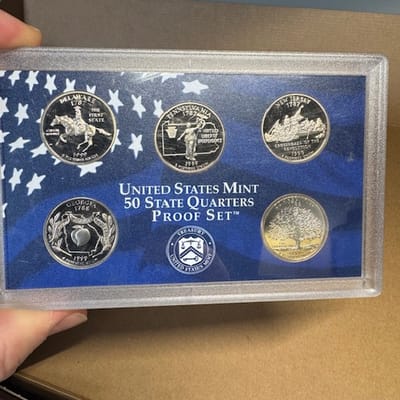 1999 US Mint 50 State Quarters Proof Set - No box - additional view